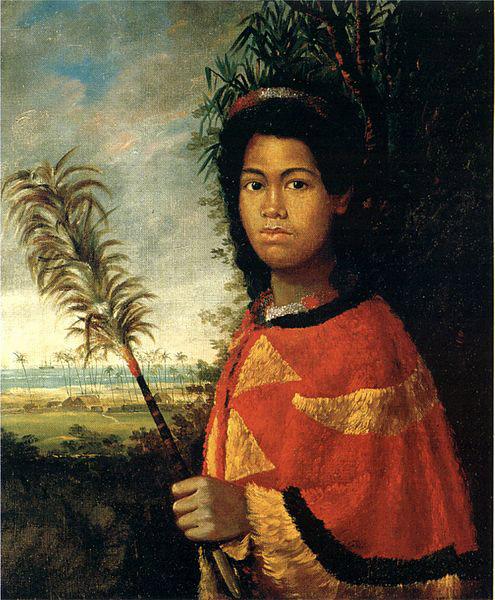 Robert Dampier Portrait of Princess Nahiennaena of Hawaii oil painting picture